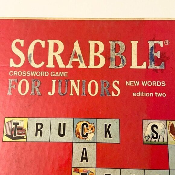 Vintage 1964 Scrabble Crossword Game for Juniors  Selchow and Righter Word Game - Picture 2 of 11
